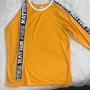 Long sleeve yellow PINK brand shirt